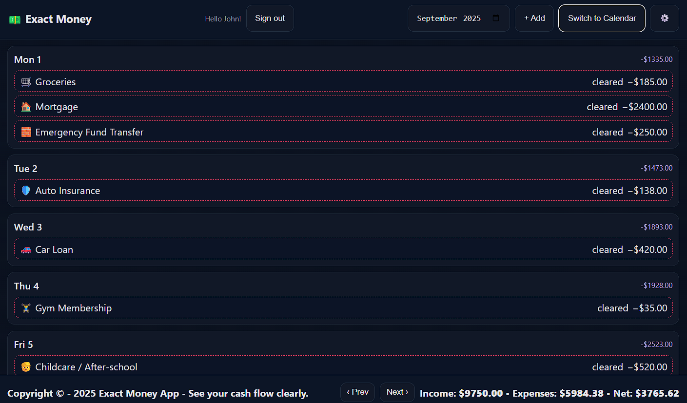 Add transaction modal and recurring options